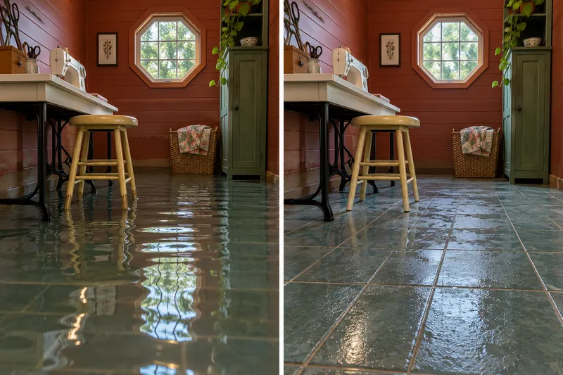 Water Extraction Near Boulevard Park before and after accessible standing-water removal