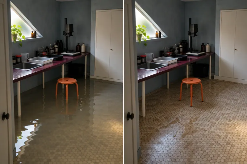 Water Extraction Near Brownson Park before and after accessible standing-water removal
